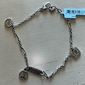 Brighton Love & Peace Anklet NWT